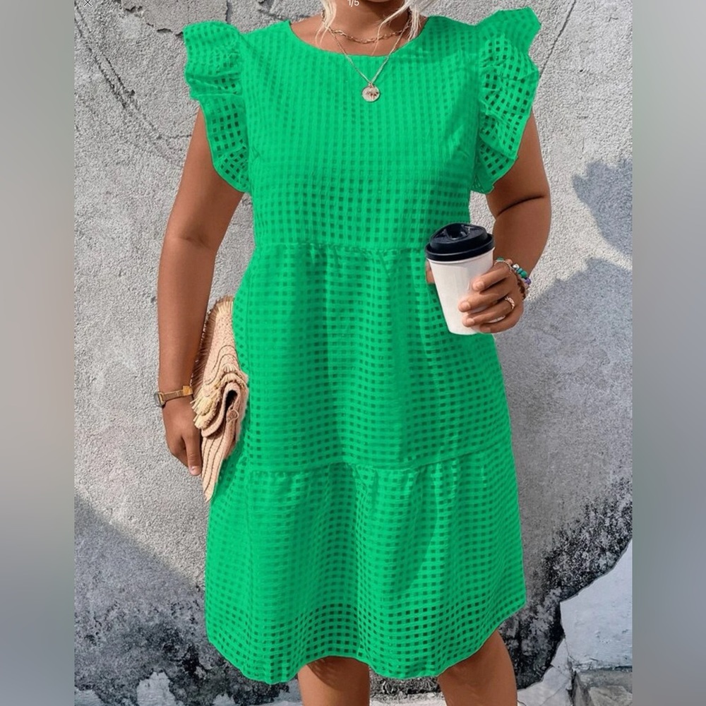 SHEIN Waffle Print Dress